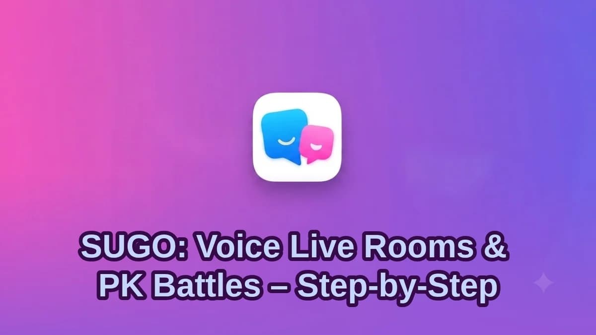 How to Start Voice Live Rooms & PK Battles on SUGO