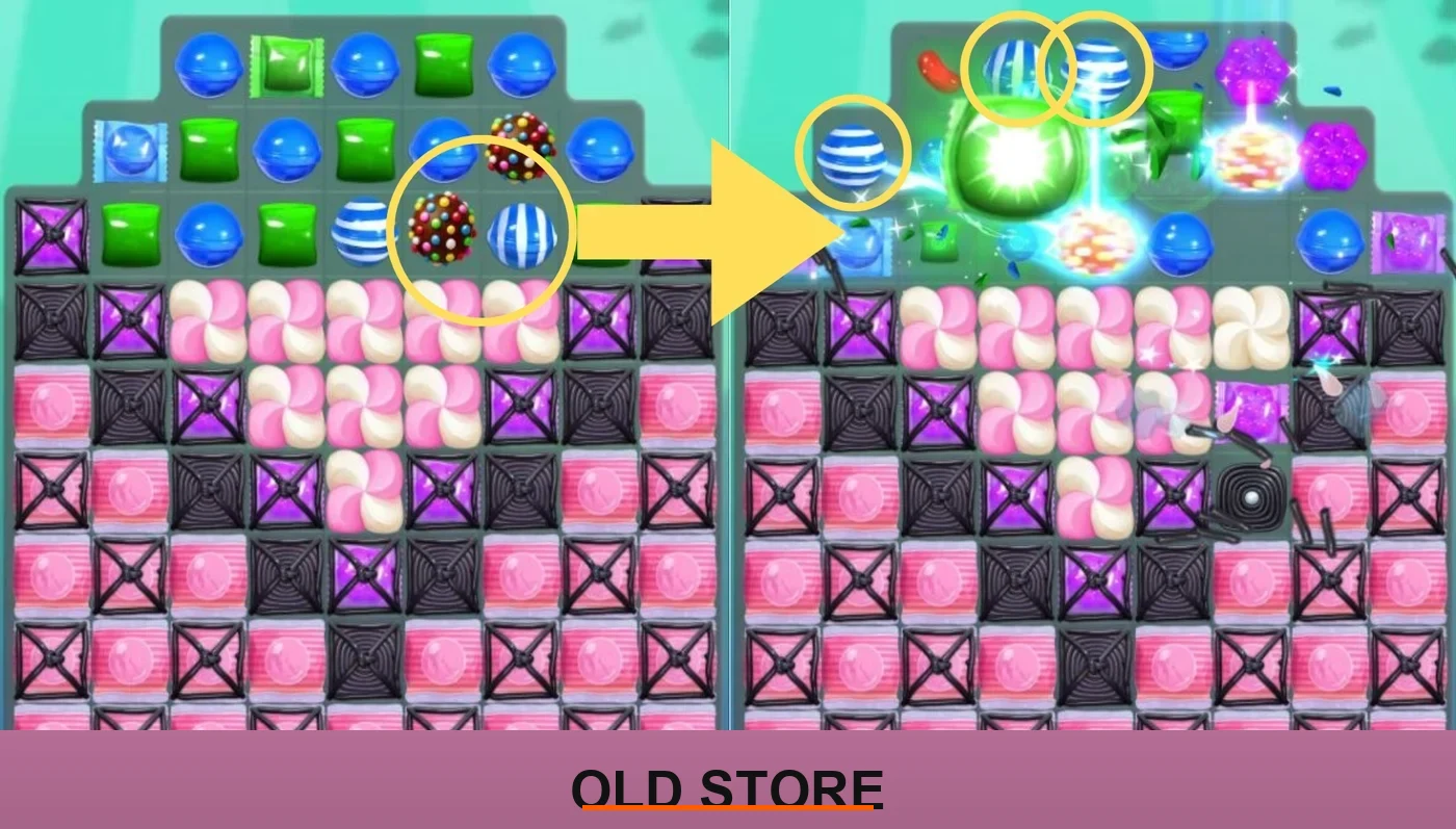 Candy Crush Saga Combo: Colour Bomb + Striped