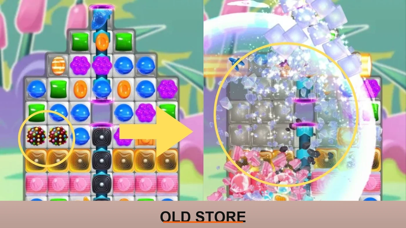 Candy Crush Saga Combo: Colour Bomb + Colour Bomb