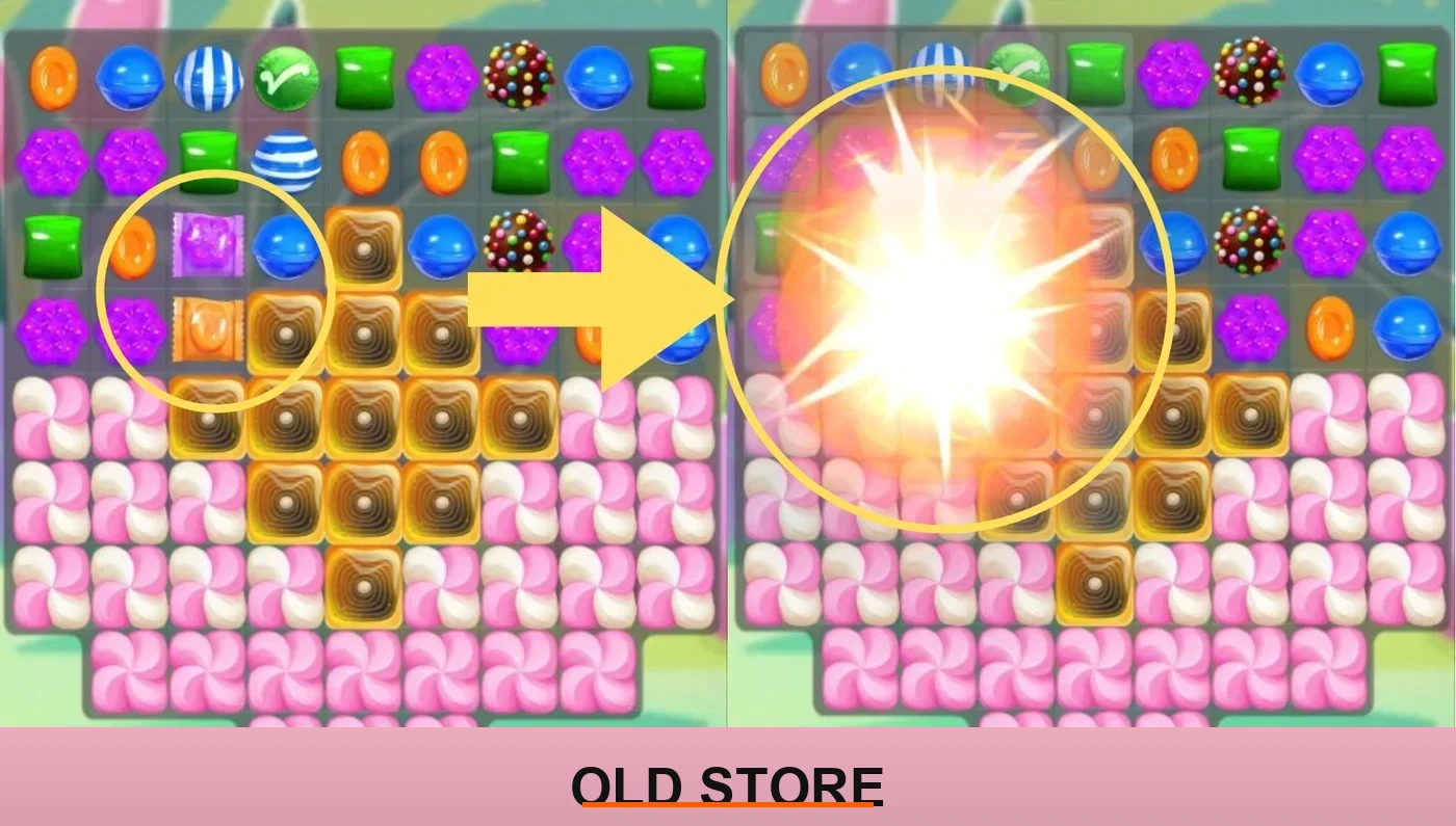 Candy Crush Saga Combo: Wrapped + Wrapped