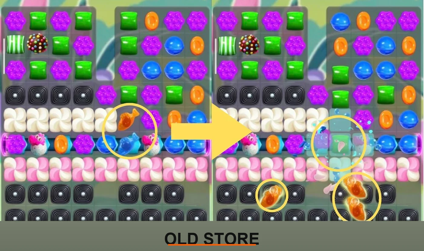 Candy Crush Saga Combo: Jelly Fish + Jelly Fish