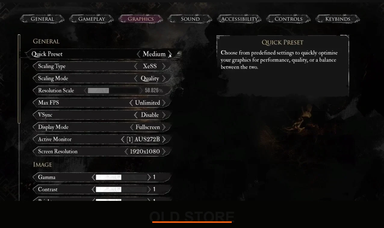 graphic settings