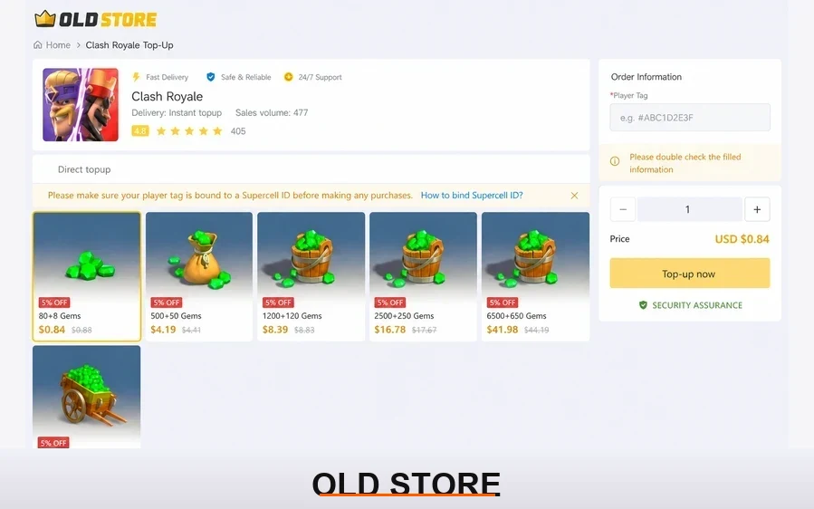clash royale top up