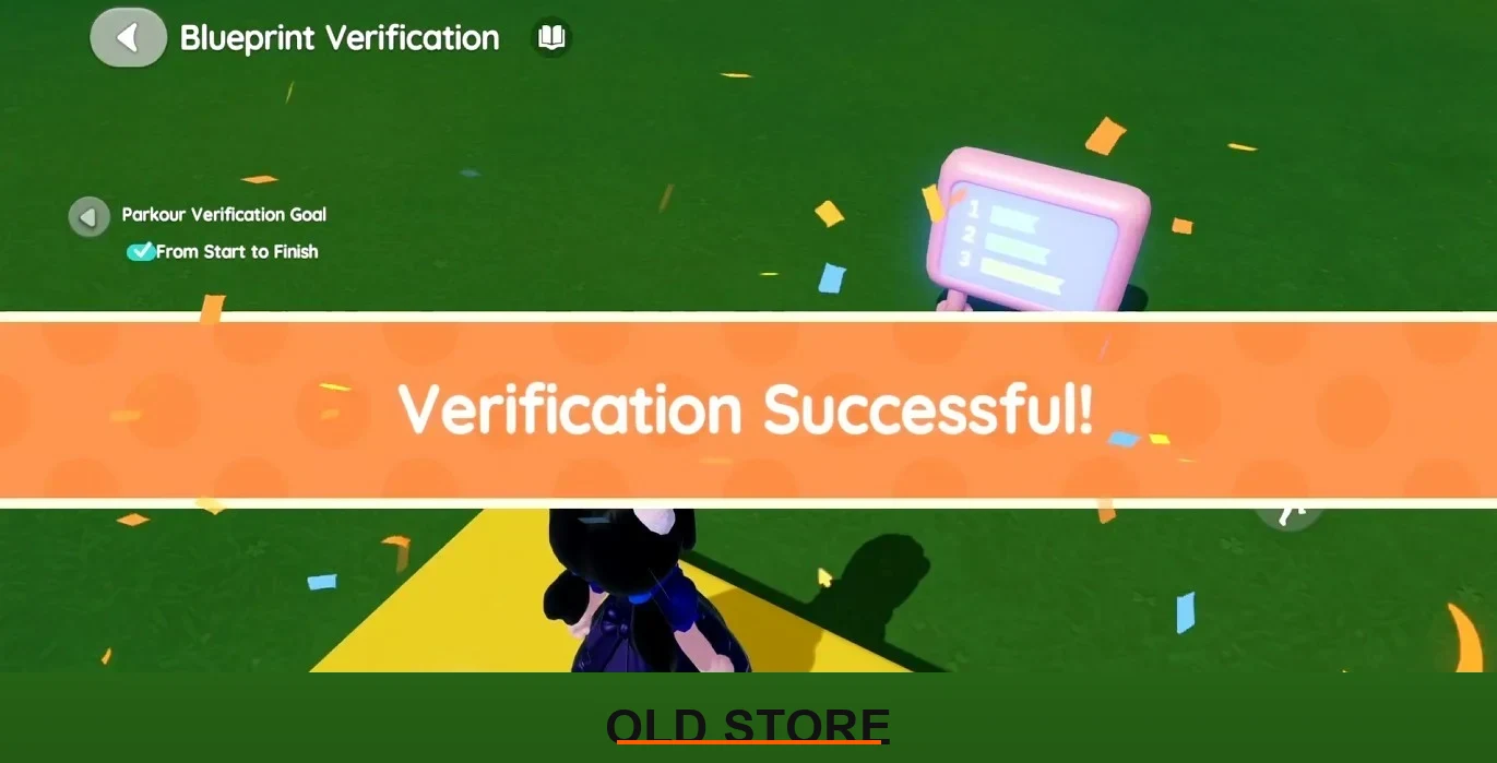 Parkour Blueprint verification success in Heartopia