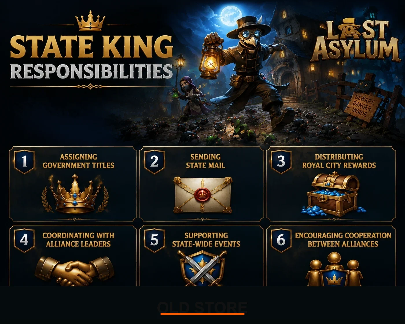 Last Asylum State King Responsibilities