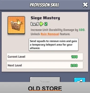 Siege Mastery Profession Skill