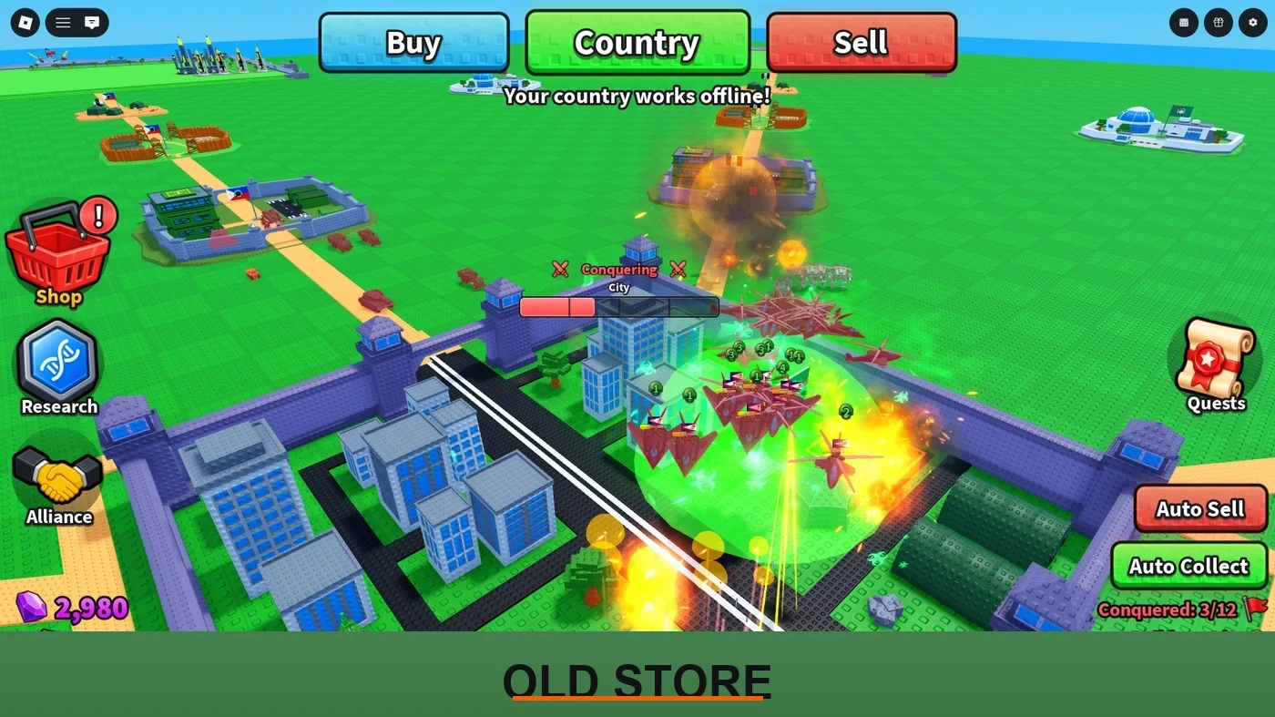 Players fighting over the city to Conquer it