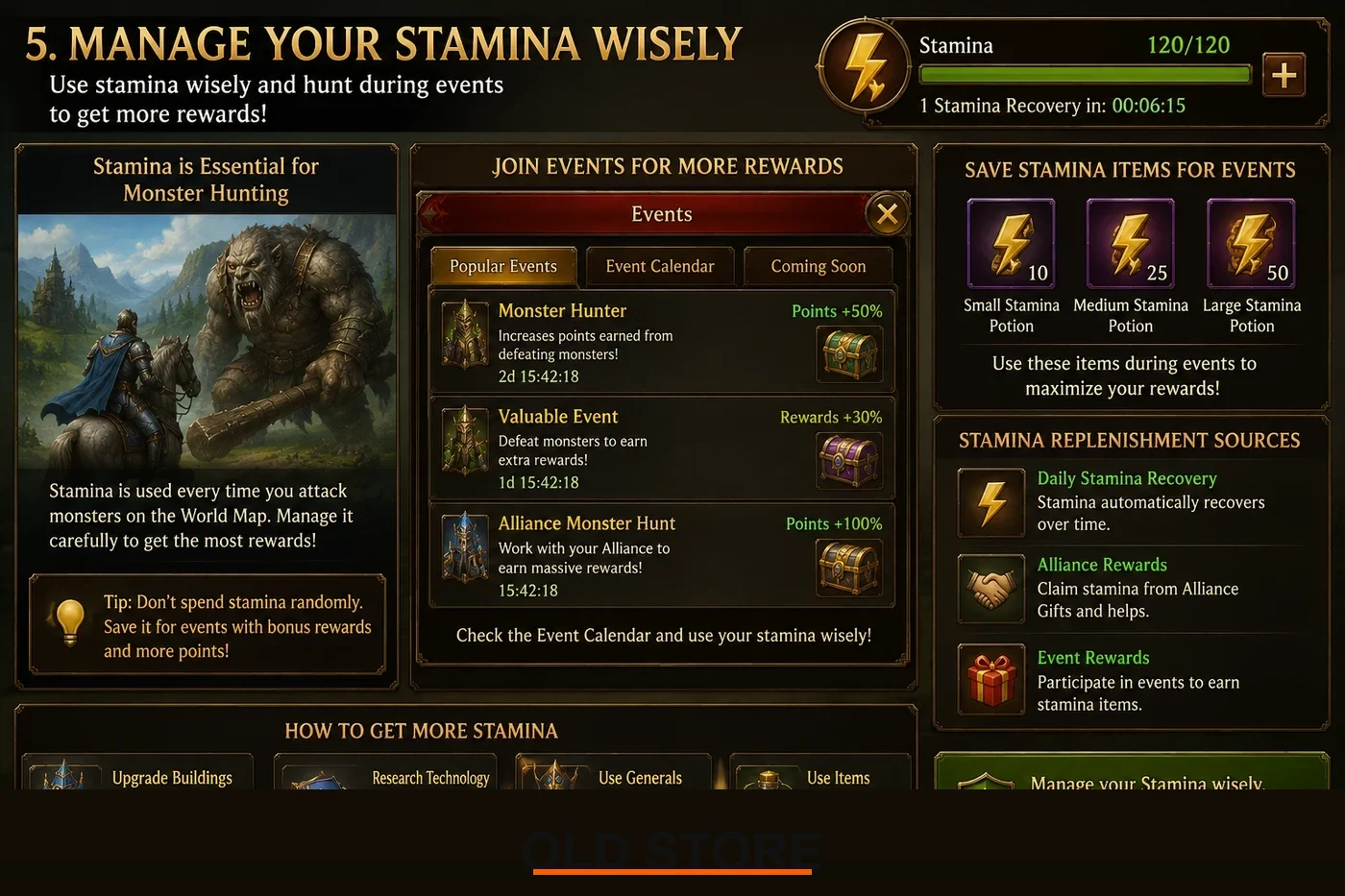 Manage Your Stamina Wisely