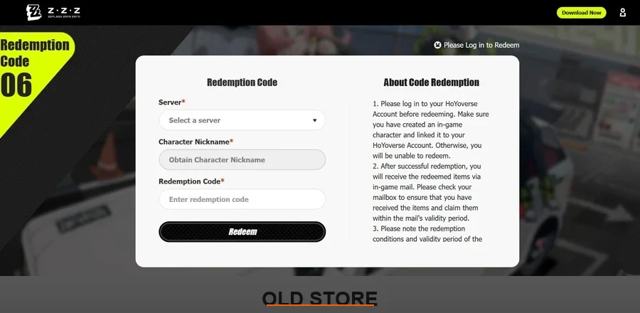 Official Zenless Zone Zero Redeem Code Website